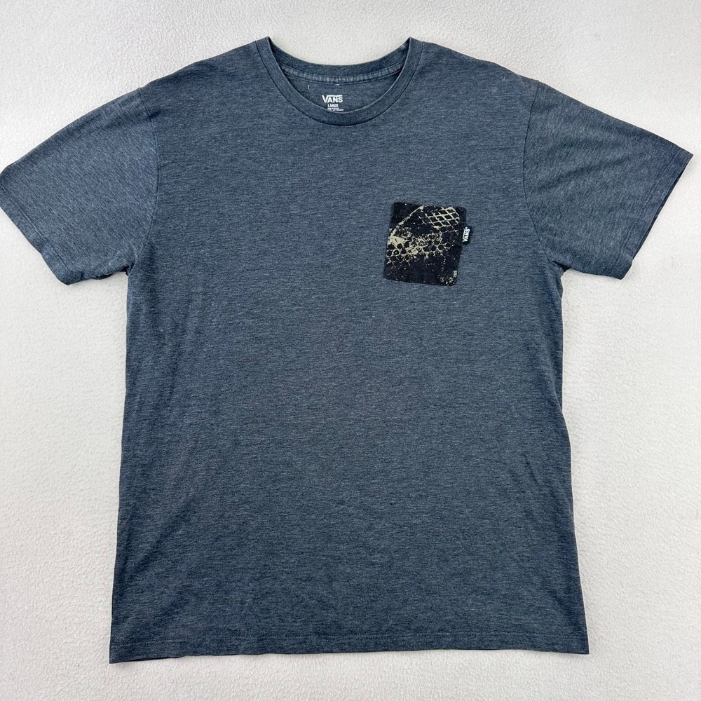 Vans Pocket Tee Mens L Gray Short Sleeve Crewneck Cotton